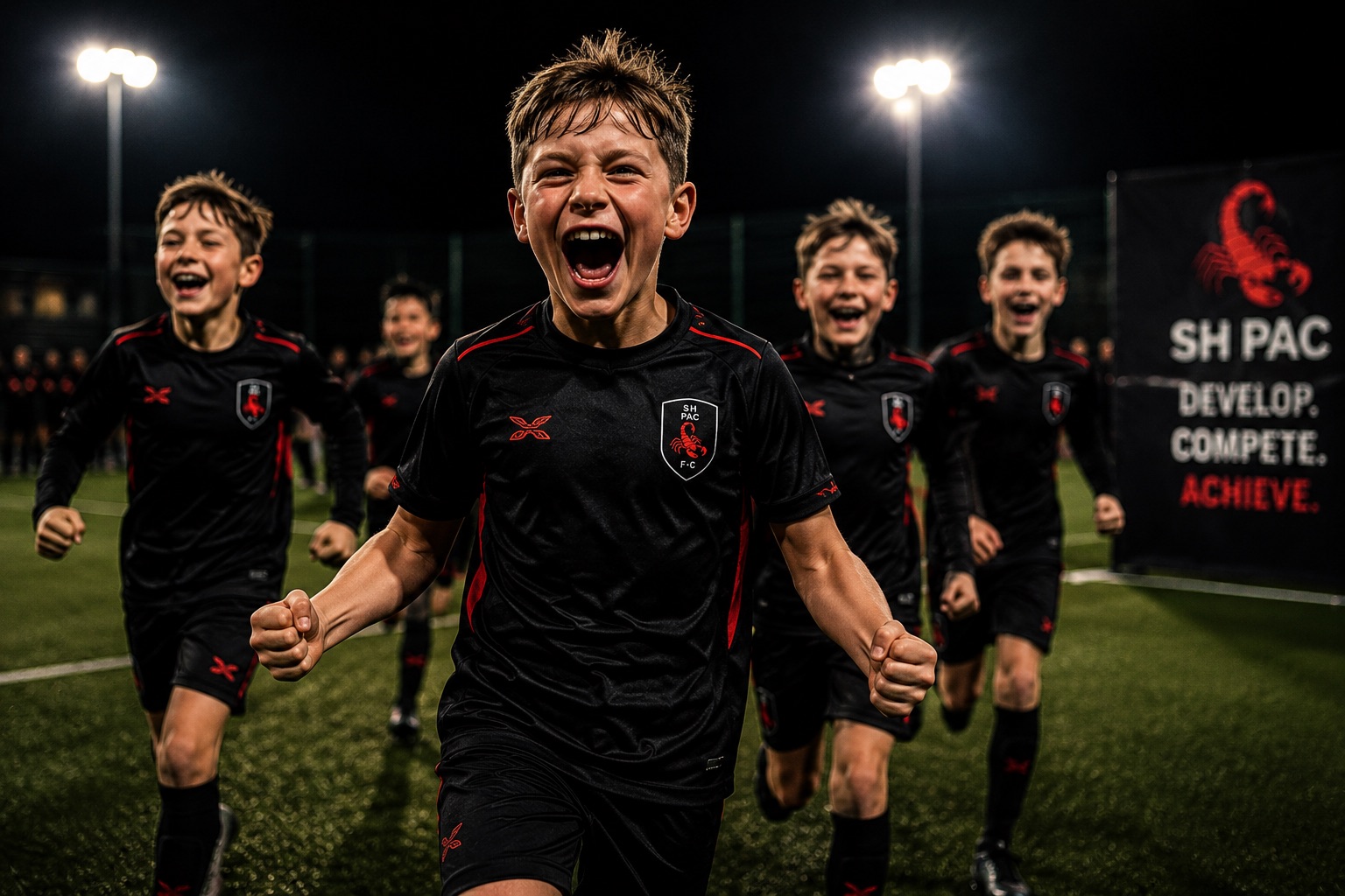 SH PAC players celebrating together